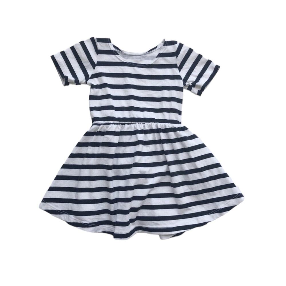June & January Onyx Stripe Swing Dress